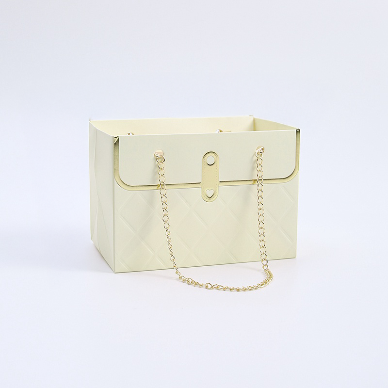 Floral Box - Handbag – Enchanted Bloom Bag – Beige – 6 pcs