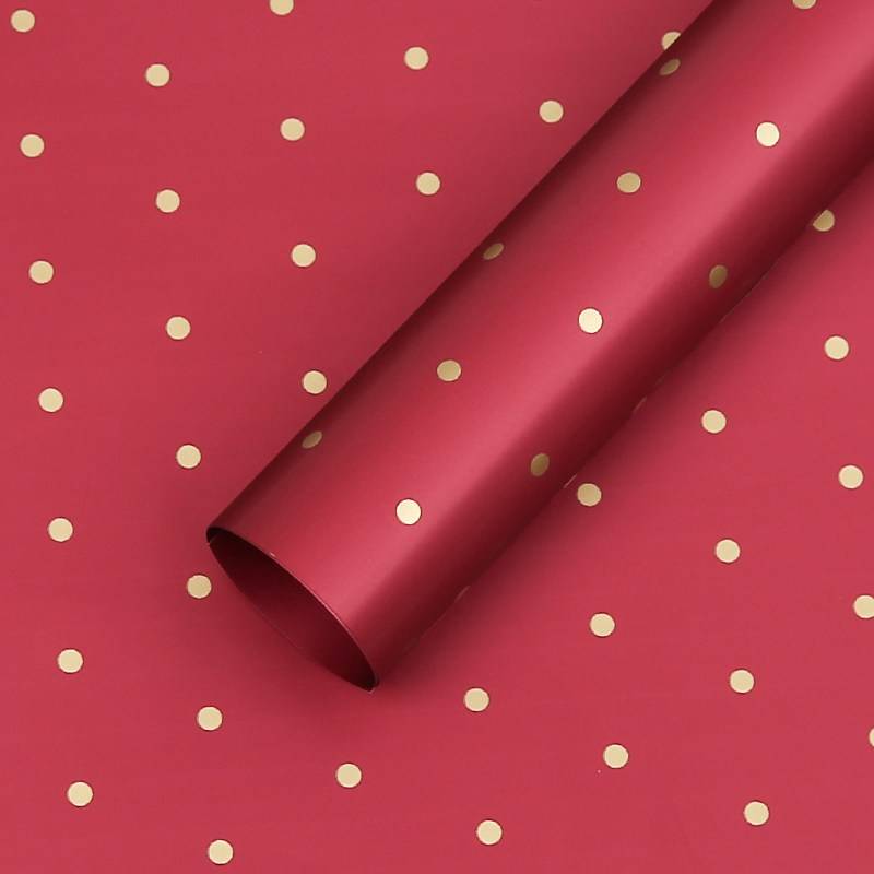 Floral Foil - Dots Wine Red - Sheets 58x58 cm - 20pcs