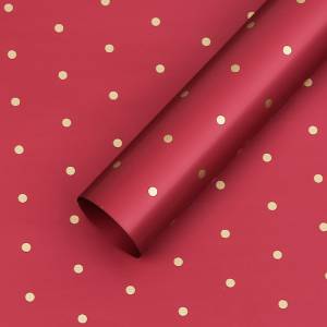 Floral Foil - Dots Wine Red - Sheets 58x58 cm - 20pcs