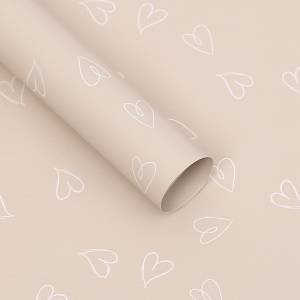 Floral Foil - Hearts Milky Tea - Sheets 58x58 cm - 20pcs