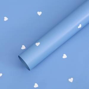 Floral Foil - Hearts Blue - Sheets 58x58 cm - 20pcs 