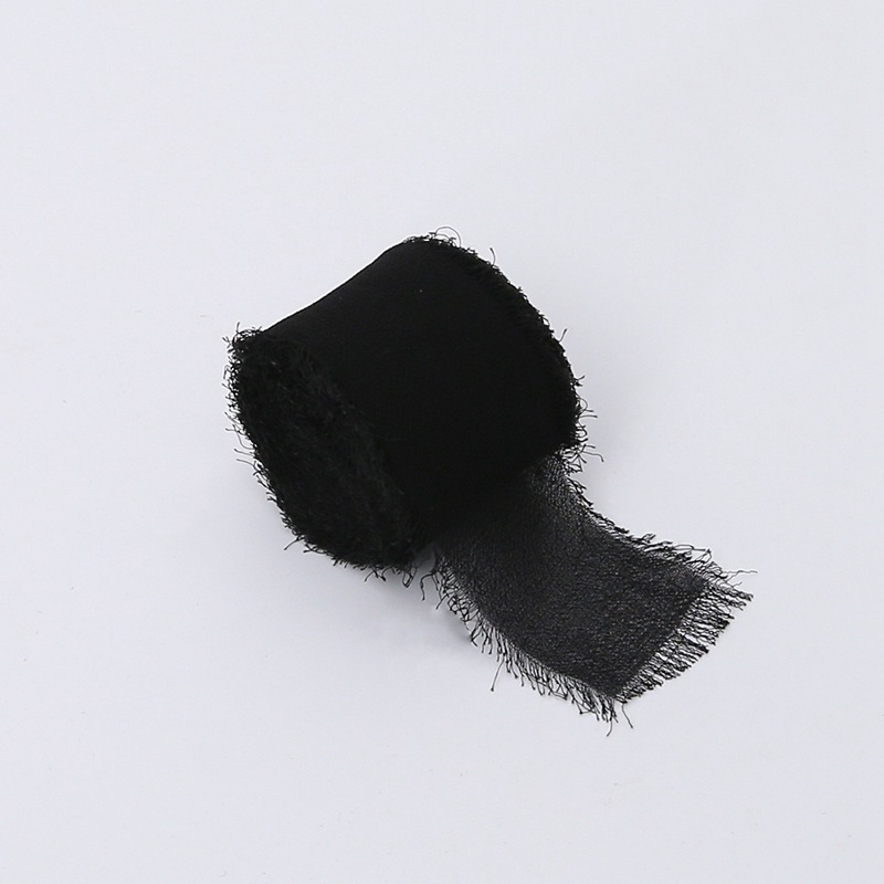 Floristry Ribbon – Chiffon – Black – Roll 4cm x 4.5m