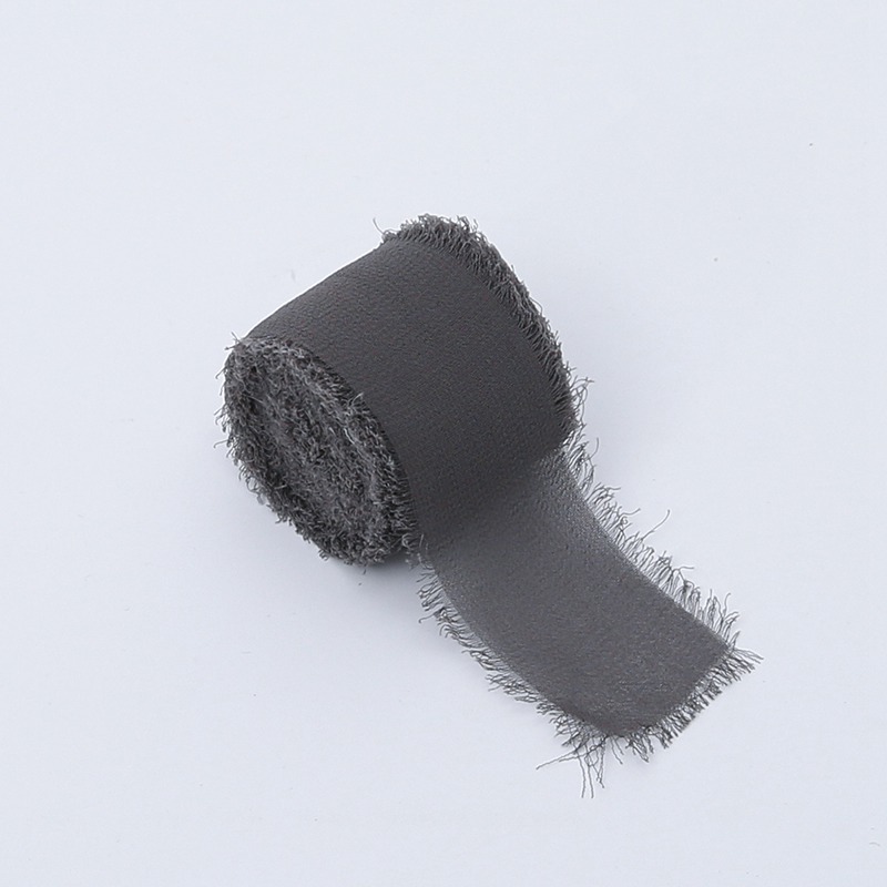 Floristry Ribbon – Chiffon – Graphite – Roll 4cm x 4.5m