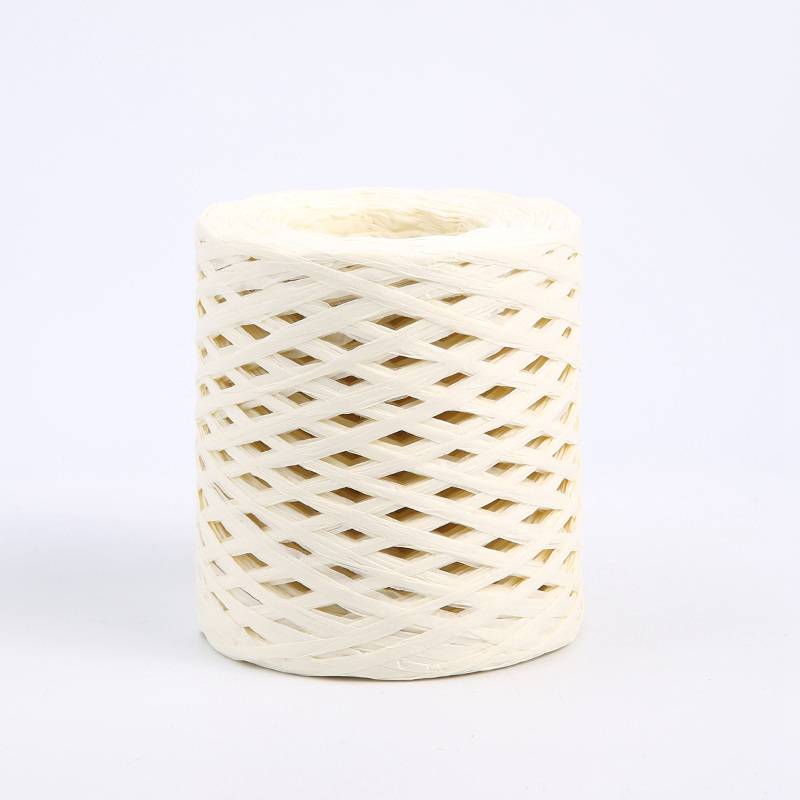 Decorative String – Synthetic Raffia – Beige-Yellow – 180 m Roll