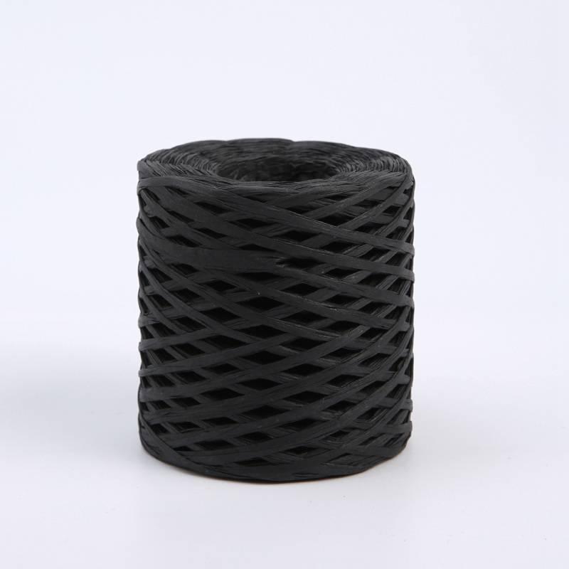 Decorative String – Synthetic Raffia – Black – 180 m Roll