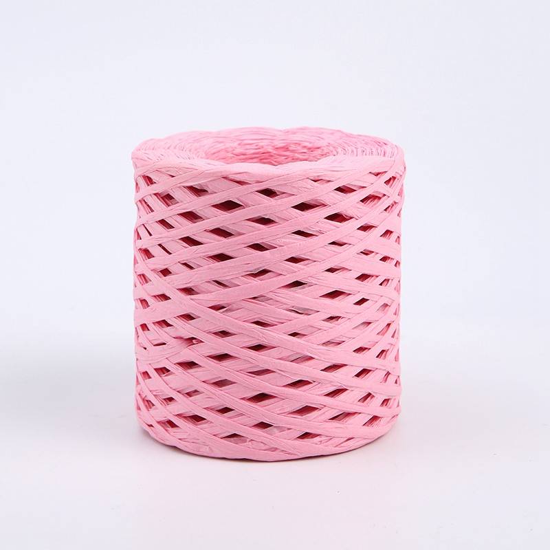Decorative String – Synthetic Raffia – Pink – 180 m Roll 