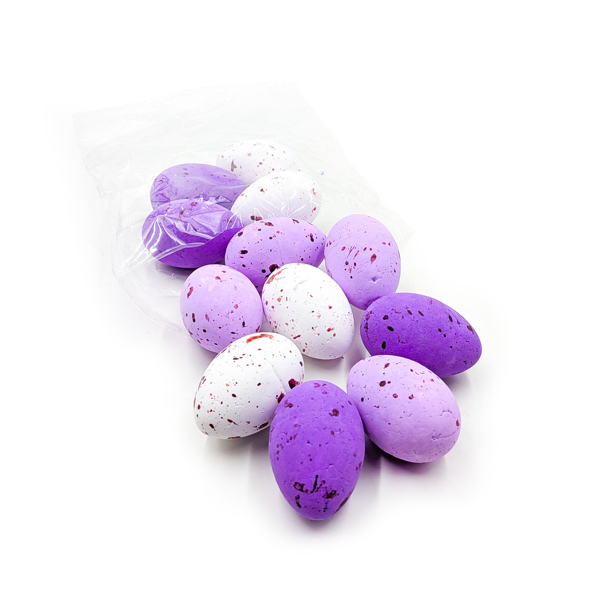 Quail Egg - Styrofoam 6 cm – Purple Mix – Pack of 12 pcs