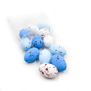 Quail Egg - Styrofoam 6 cm – Blue Mix – Pack of 12 pcs