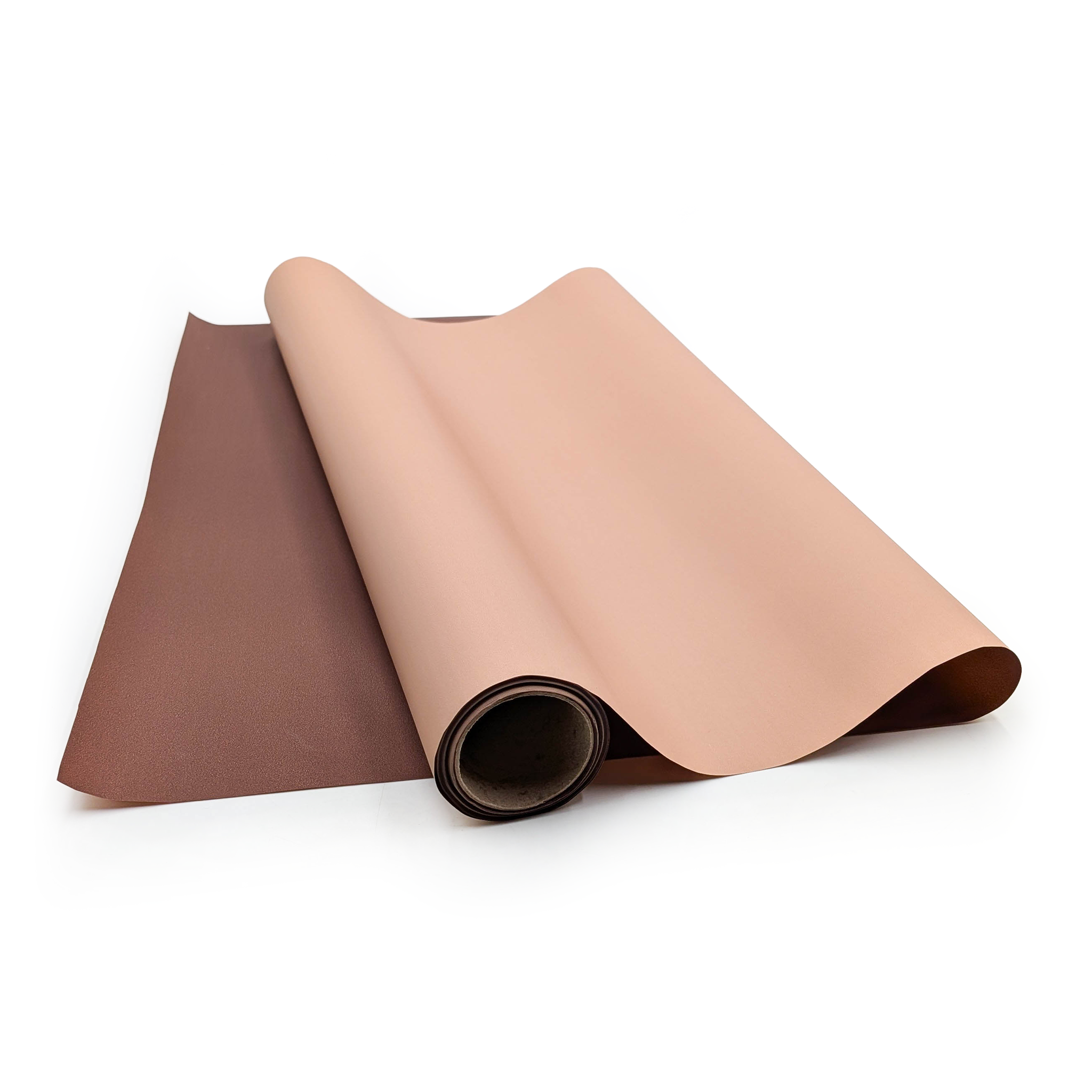 Scented Floral Wrapping Film – Satin Aroma – Two-Tone – Coffee + Beige – Roll 50 cm × 9 m