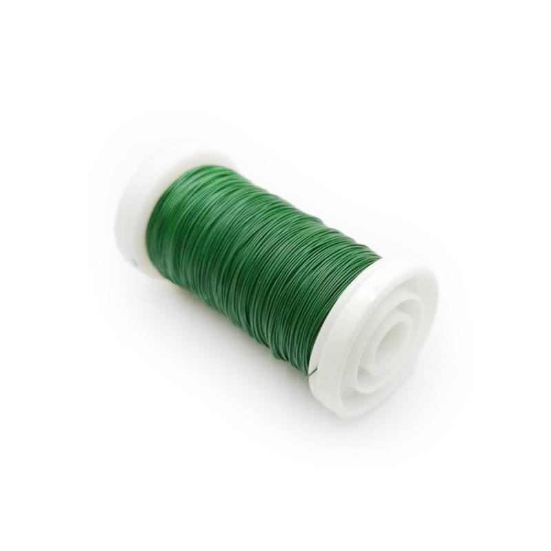 Craft Floral Wire - smooth - Green Matte - 100m