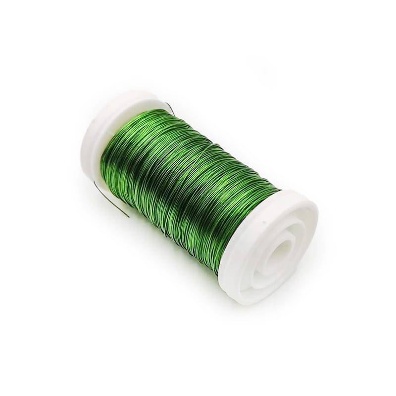 Craft Floral Wire - smooth - Green - 100m