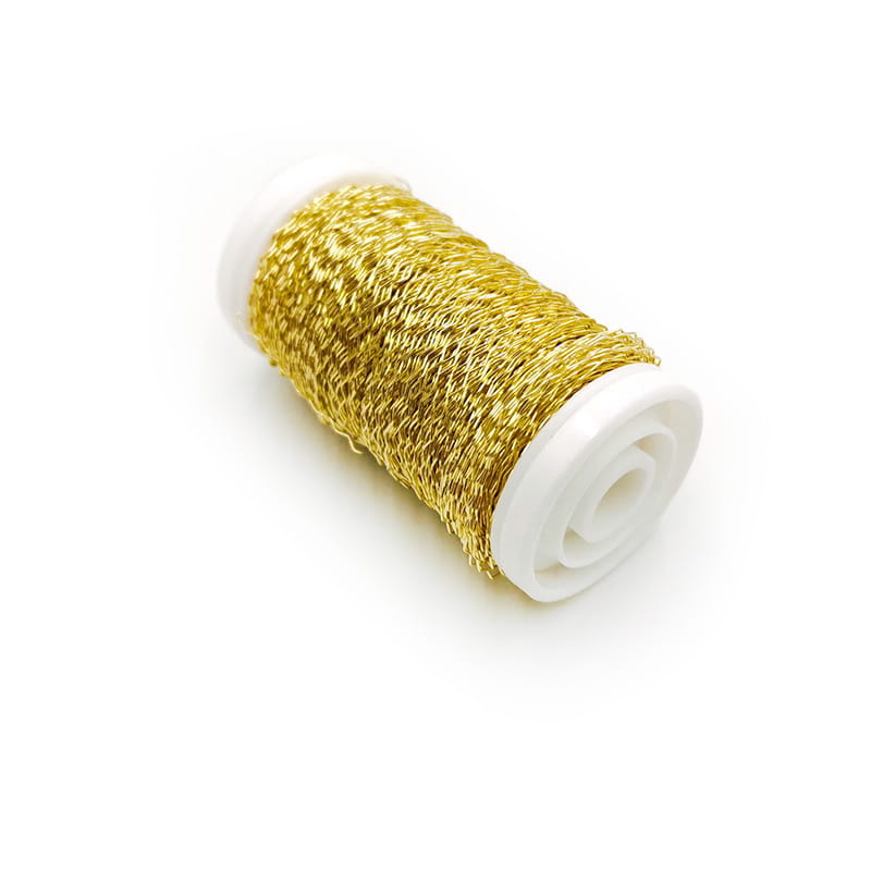 Craft Floral Wire - corrugated - Gold - 70m