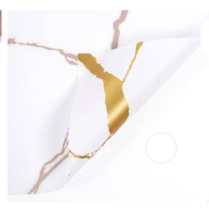 Floral Foil - "Marble" White - Sheets 58x58 cm - 20pcs