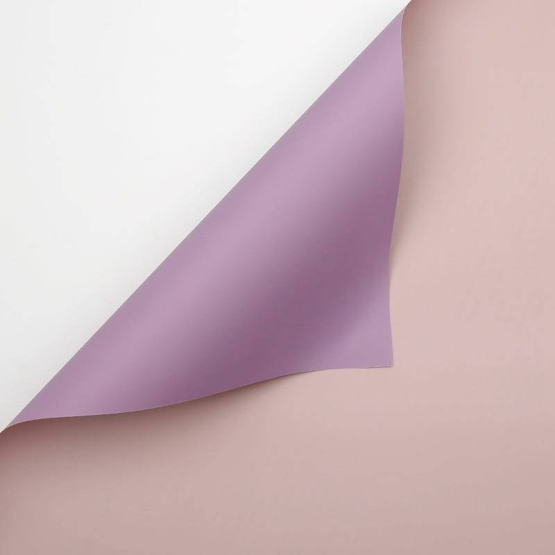 Floral Foil - Powder Pink + Lilac - Sheets 58x58 cm - 20pcs