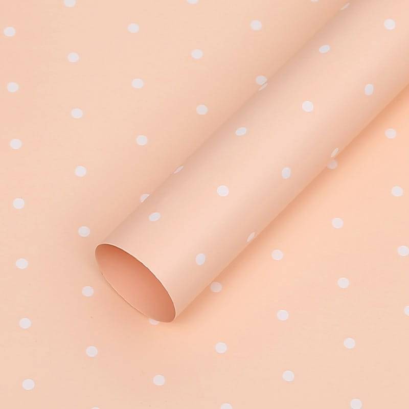 Floral Foil - Dots Peach - Sheets 58x58 cm - 20pcs