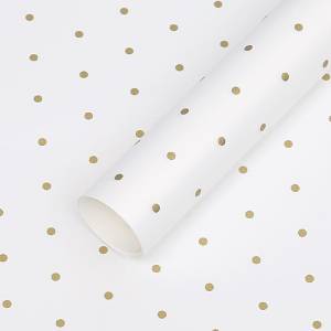 Floral Foil - Dots White - Sheets 58x58 cm - 20pcs