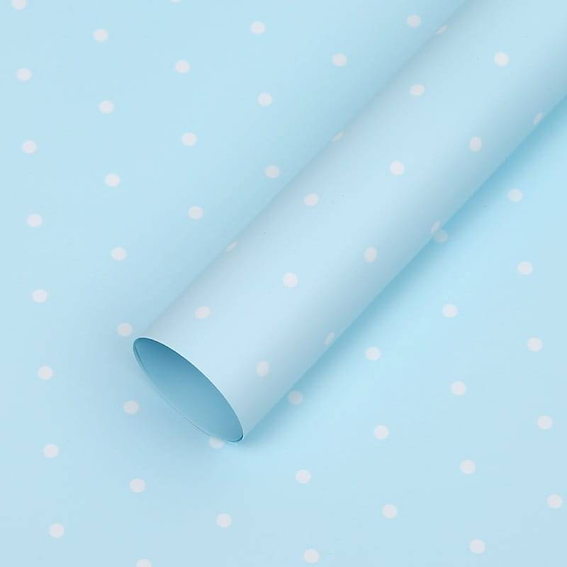 Floral Foil - Dots Light Blue - Sheets 58x58 cm - 20pcs