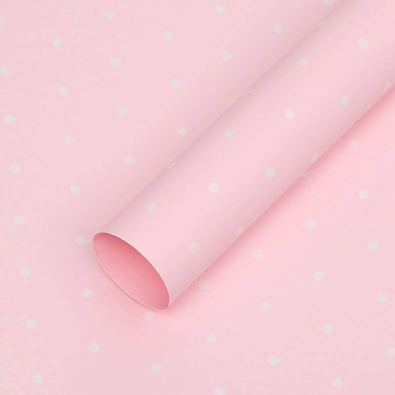 Floral Foil - Dots Pink - Sheets 58x58 cm - 20pcs