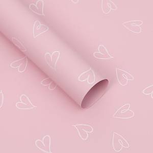 Floral Foil - Hearts Pink - Sheets 58x58 cm - 20pcs
