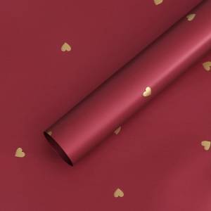 Floral Foil - Hearts Red Wine - Sheets 58x58 cm - 20pcs