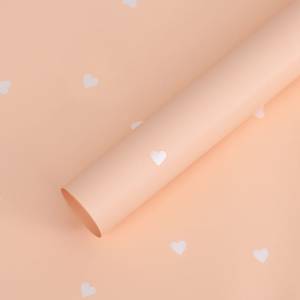 Floral Foil - Hearts Peach - Sheets 58x58 cm - 20pcs