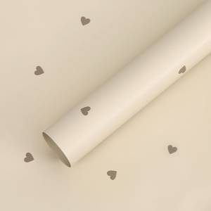 Floral Foil - Hearts Milk Tea - Sheets 58x58 cm - 20pcs