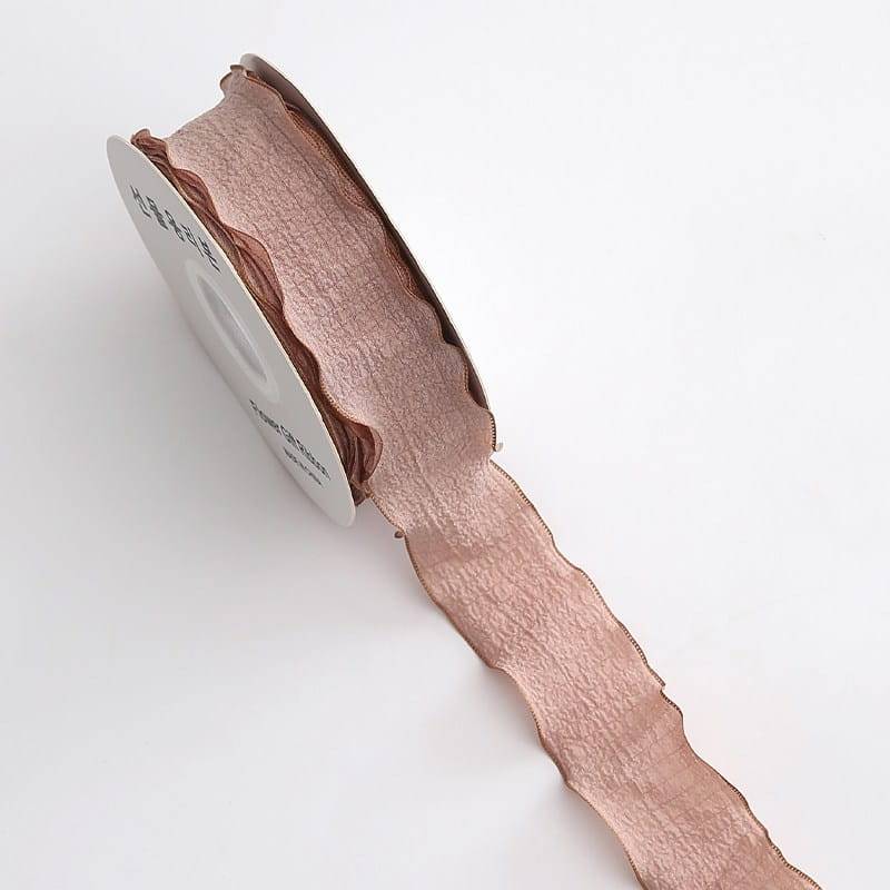 Floristic Ribbon - Milk Tea - Roll 2.5cmx9m