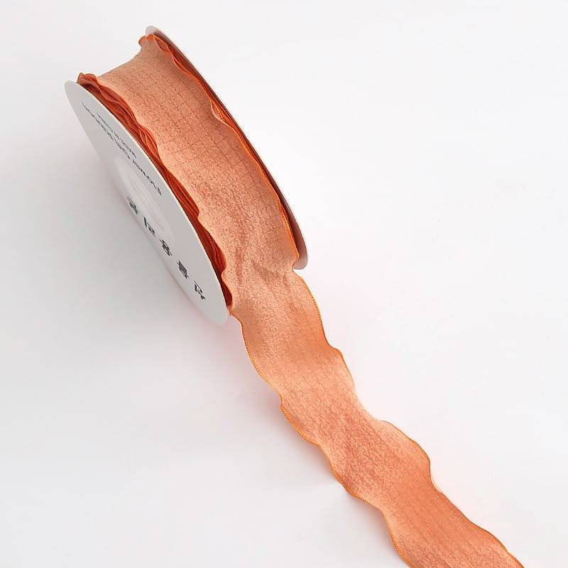 Floristic Ribbon - Pale Orange - Roll 2.5cmx9m