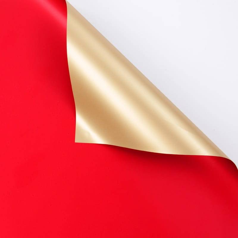 Floral foil 'Gloss' - Red - Sheets 58x58 cm - 20 pieces