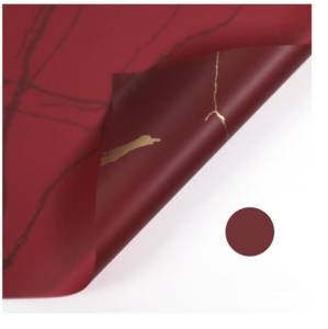 Floral foil - "Marble" Red Wine - Sheets 58x58 cm - 20 pieces