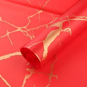 Floral Foil - "Marble" Red - Sheets 58x58 cm - 20 pieces