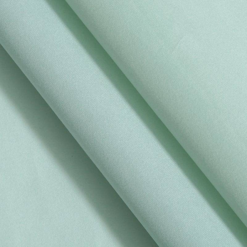 Floral Velvet Foil - "Swan Velvet cloth" Turquoise - Roll 53cm x 5,5m