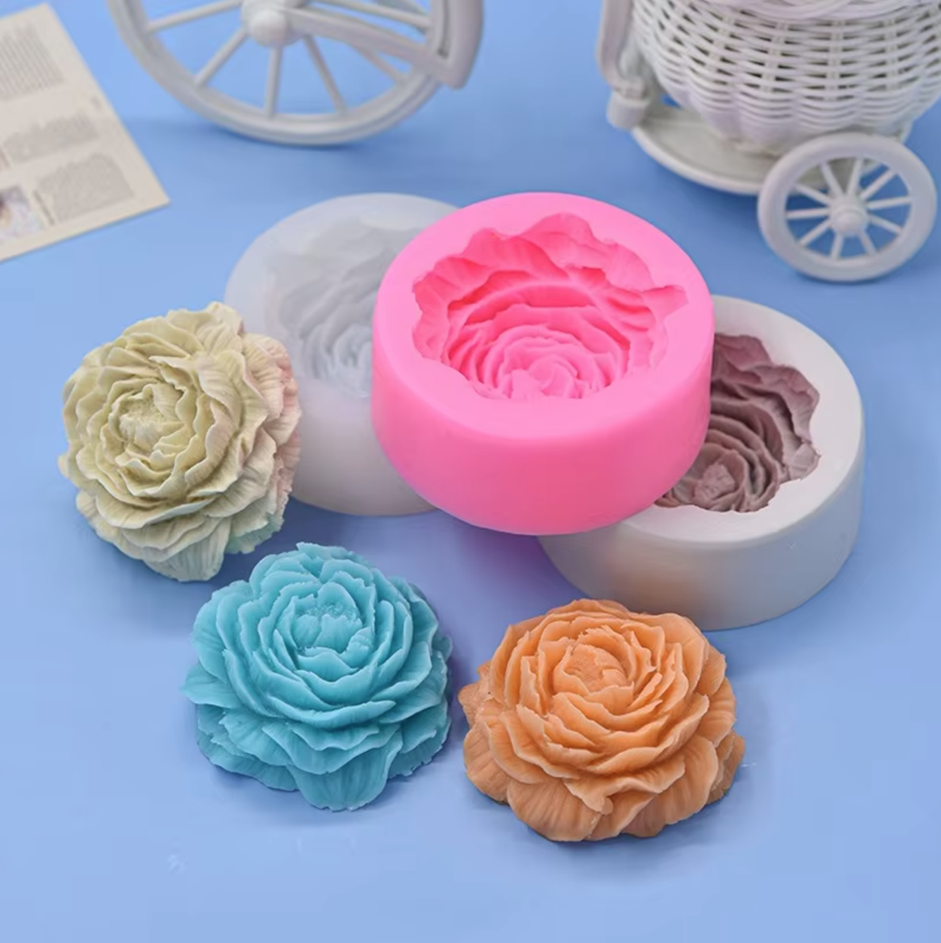 Silicone Mold for Candles - Peony