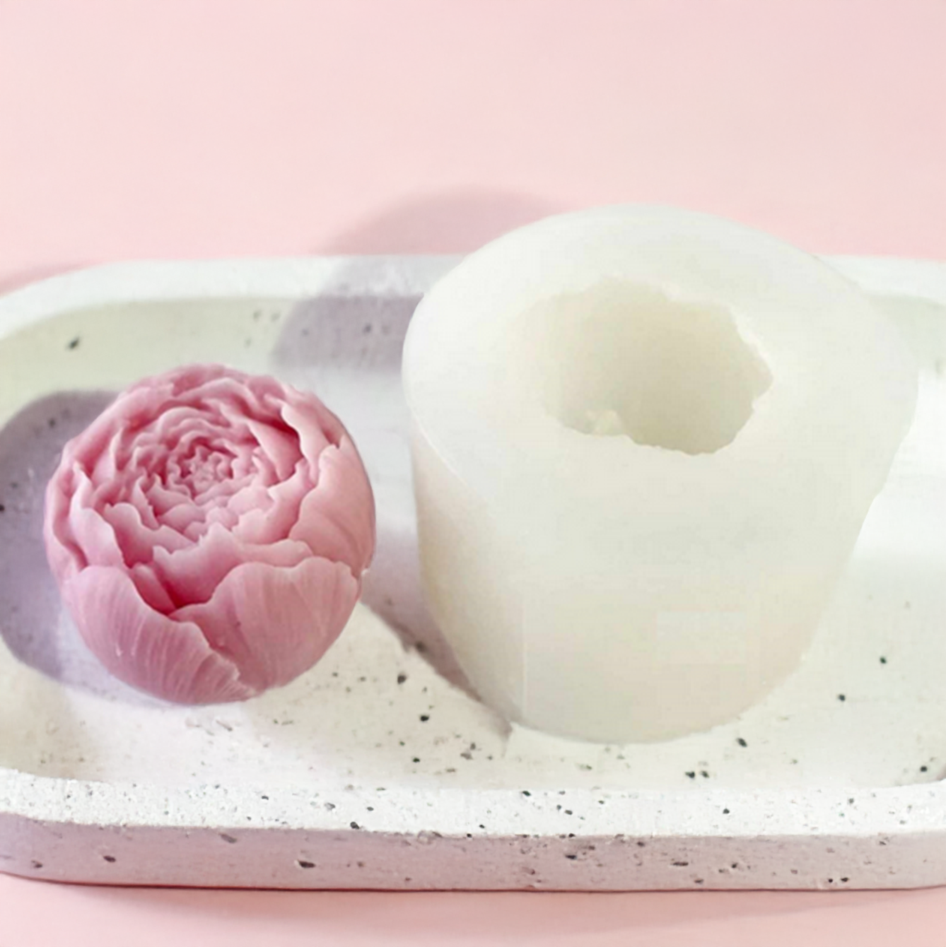 Silicone Mold for Candles - Peony Bud