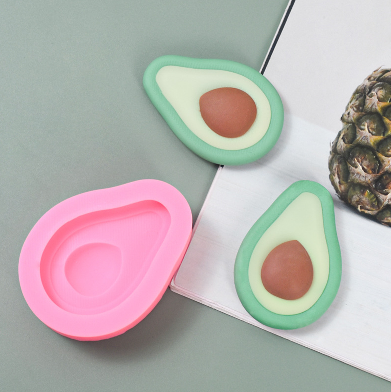 Silicone Mold for Candles - Avocado