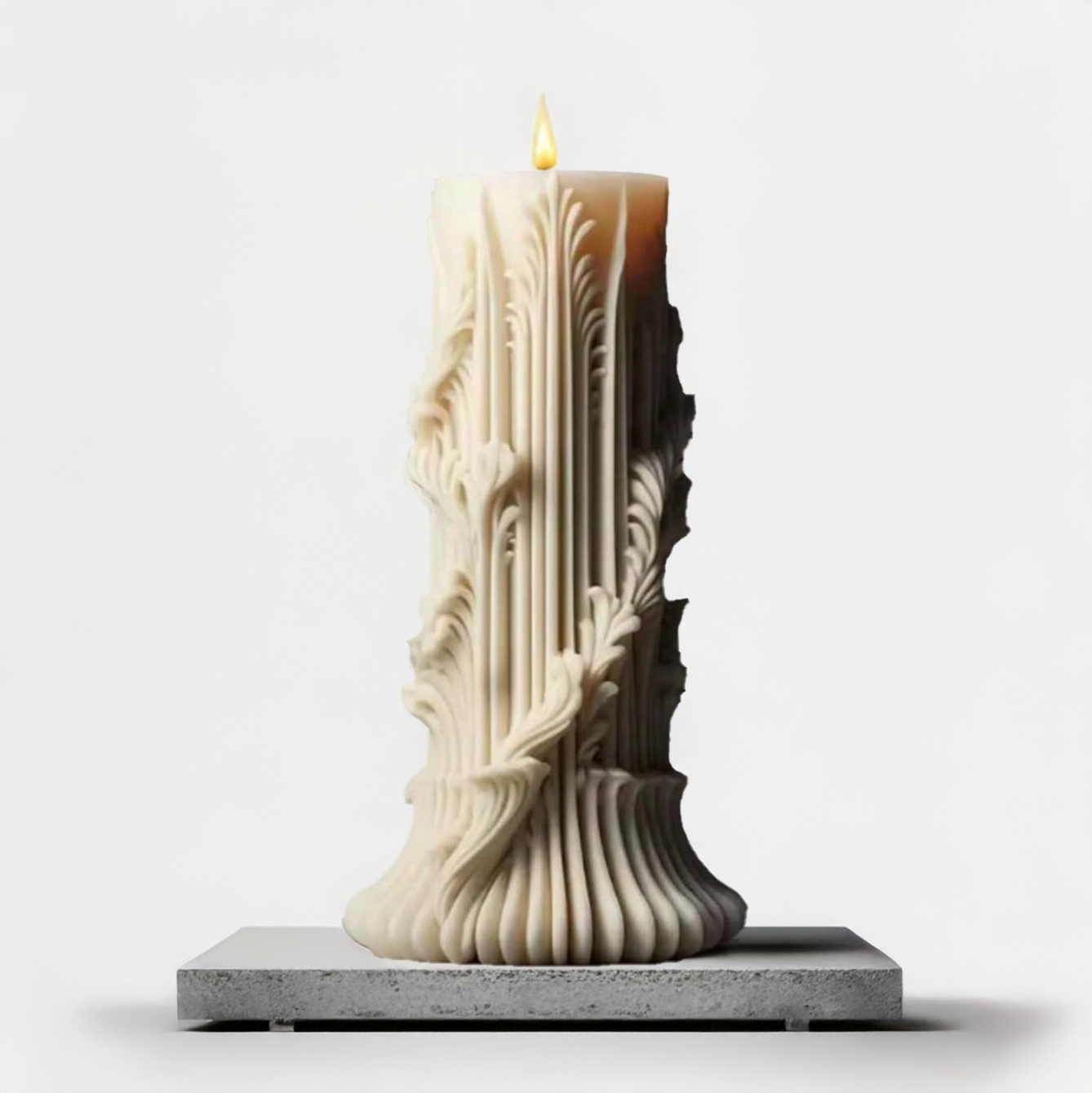 Silicone Mold for Candles - Baroque Pillar