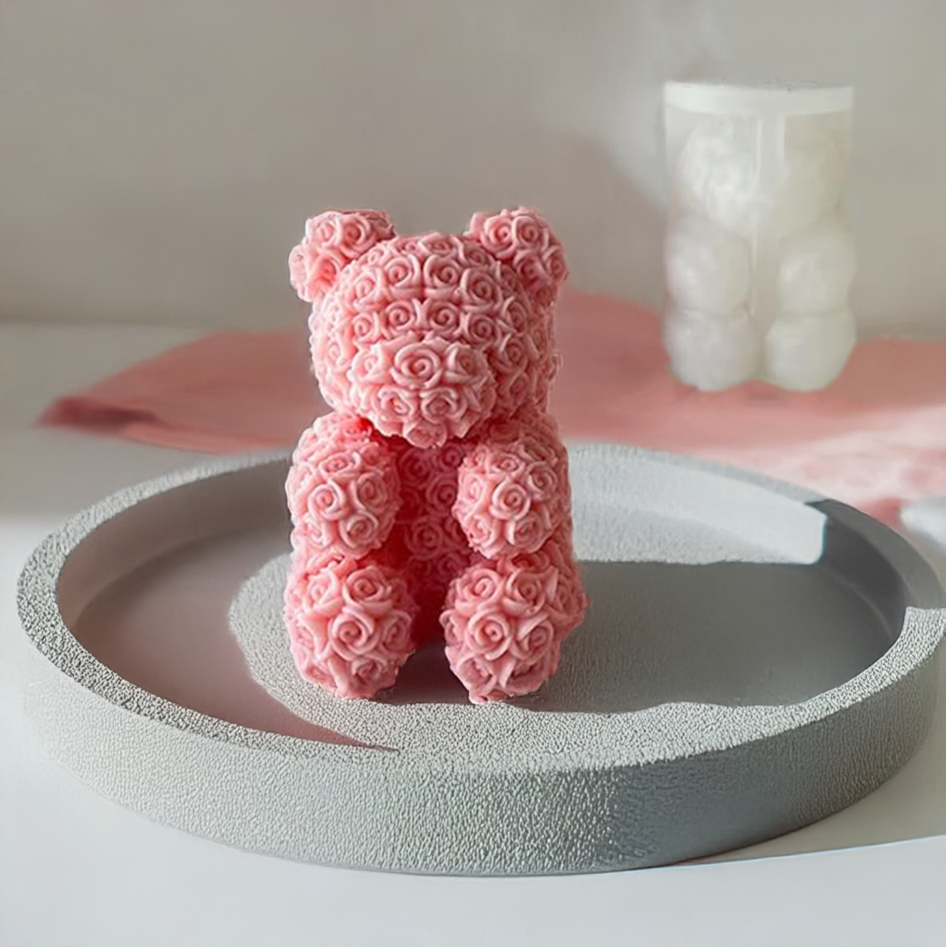 Silicone Mold for Candles - Rose Bear