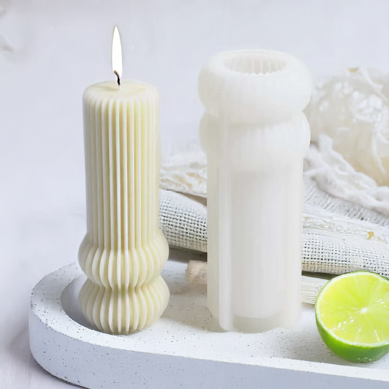 Silicone Mold for Candles - "Roman Column" Pillar