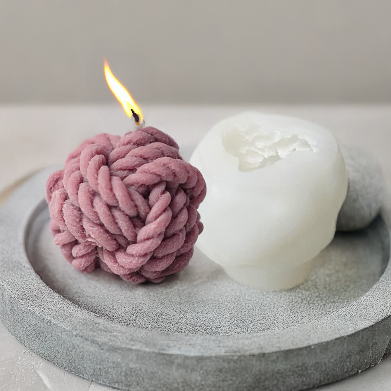Silicone Candle Mold - "Wool ball" Ball of wool