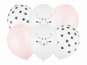 Kitten - 30cm Balloons - Mix (6 pcs)