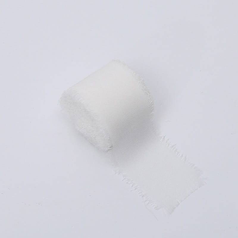 Floristry Ribbon – Chiffon – Pure White – Roll 4cm x 4.5m