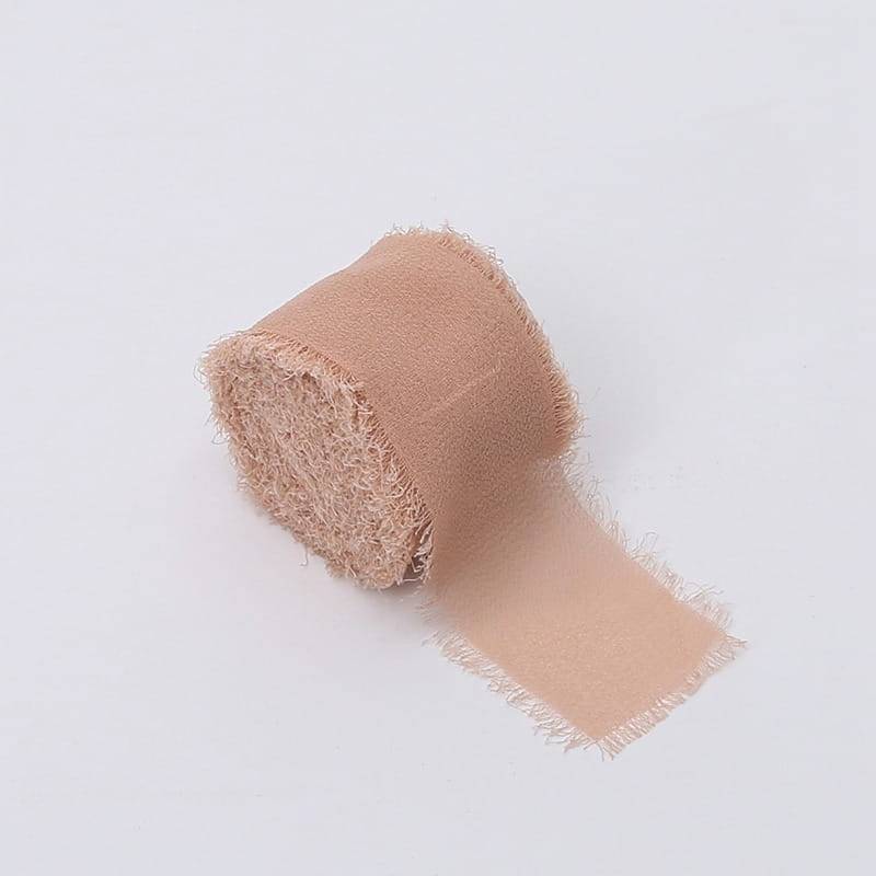 Floristry Ribbon – Chiffon – Caramel Nude – Roll 4cm x 4.5m