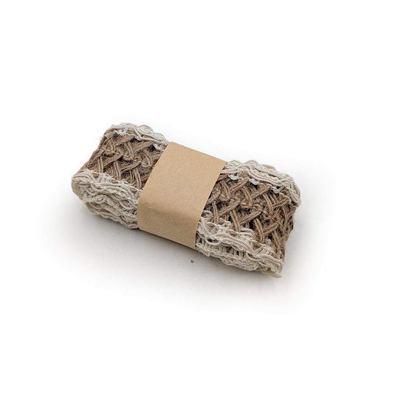 Jute Floristry Ribbon – Natural – Rustic Grid – Roll 4cm × 2m