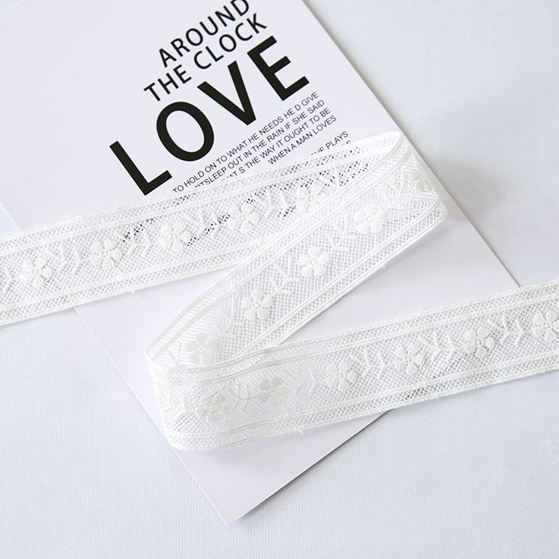 Lace Ribbon – White Rose – Roll 3cm × 4m