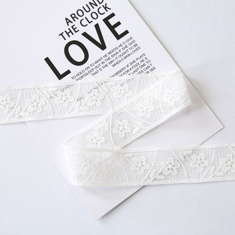 Lace Ribbon – Flower with Branch – Roll 3cm × 3,5m