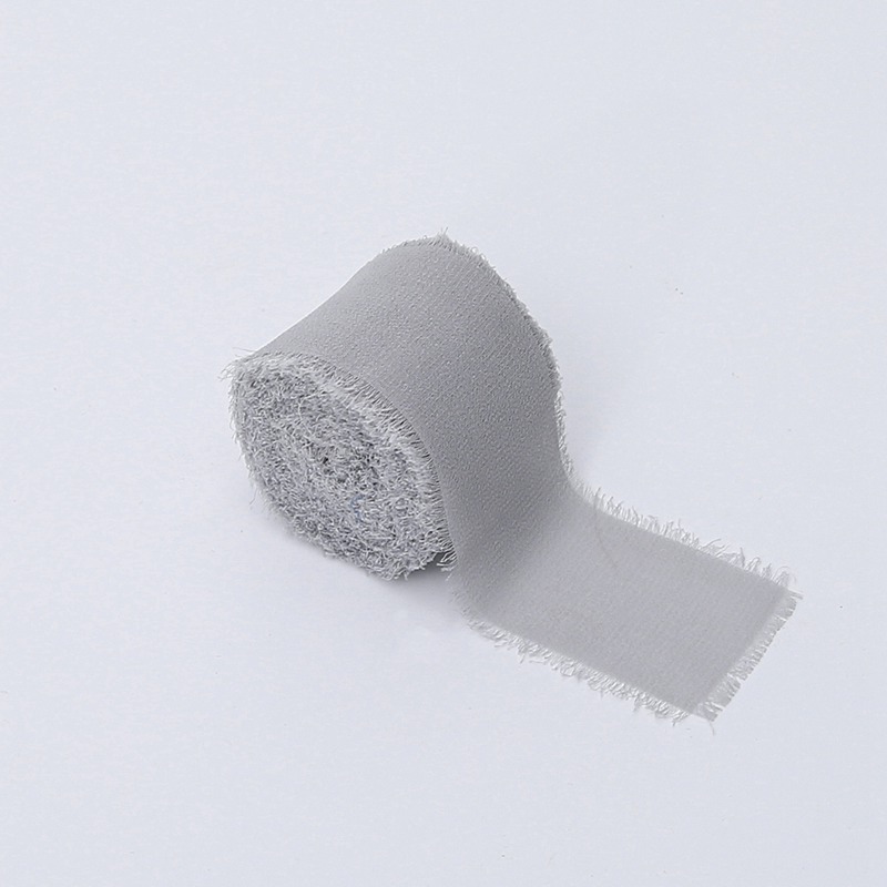 Floristry Ribbon – Chiffon – Light Grey – Roll 4cm x 4.5m