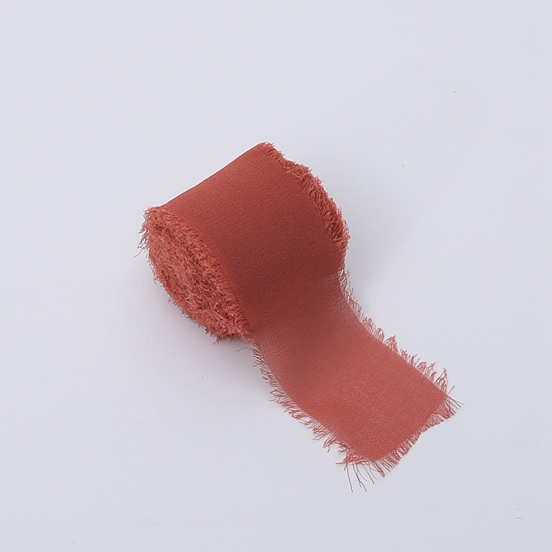 Floristry Ribbon – Chiffon – Brick Red – Roll 4cm x 4.5m