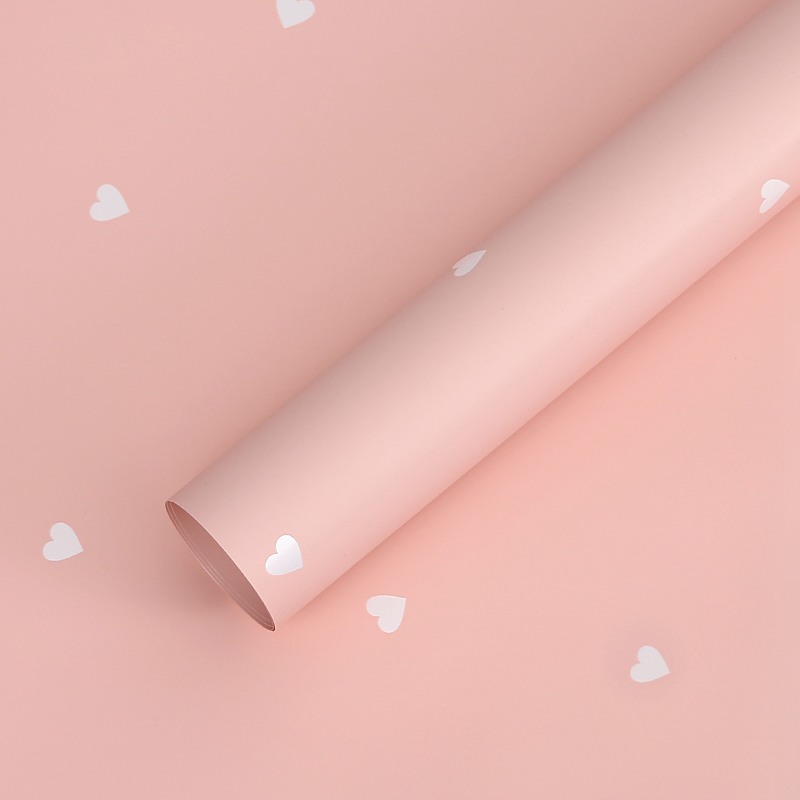 Floral Foil - Hearts Pink - Sheets 58x58 cm - 20pcs 