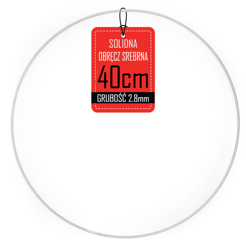 Metal Wreath Hoop - Silver - 40cm