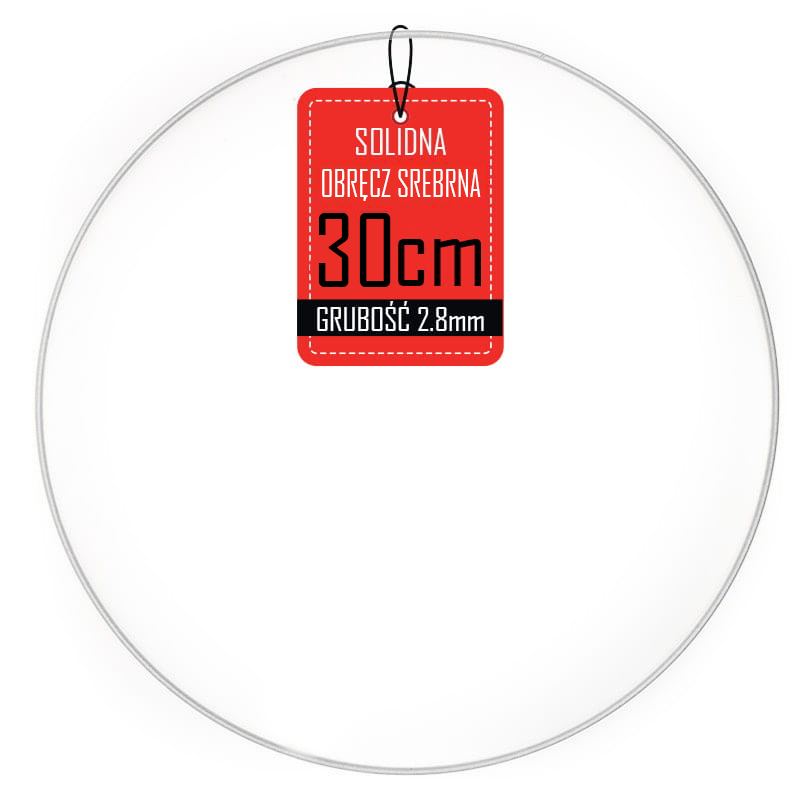 Metal Wreath Hoop - Silver - 30cm